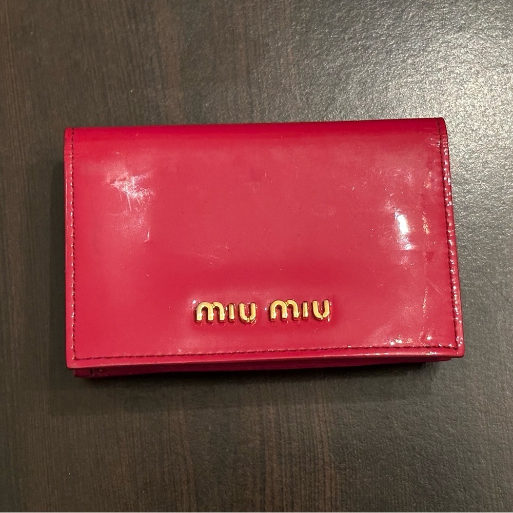 Miu Miu Glossy Red Card Wallet